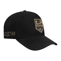 Men's Pro Standard  Black Los Angeles Kings Metallic Logo Pinch Front Adjustable Hat