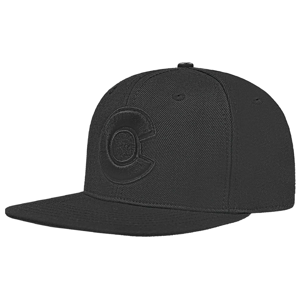 Men's Pro Standard Black Colorado Avalanche Classic Tonal Snapback Hat