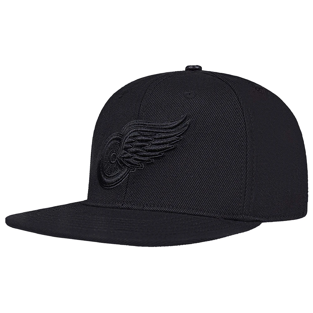 Men's Pro Standard Black Detroit Red Wings Classic Tonal Snapback Hat