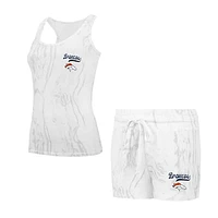 Women's Concepts Sport Denver Broncos Quartz Hacci Knit Tank Top & Shorts Sleep Set