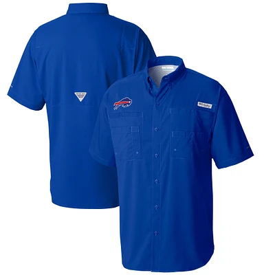 Men's Columbia Royal Buffalo Bills Tamiami Omni-Shade Button-Down Shirt