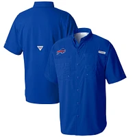 Men's Columbia Royal Buffalo Bills Tamiami Omni-Shade Button-Down Shirt