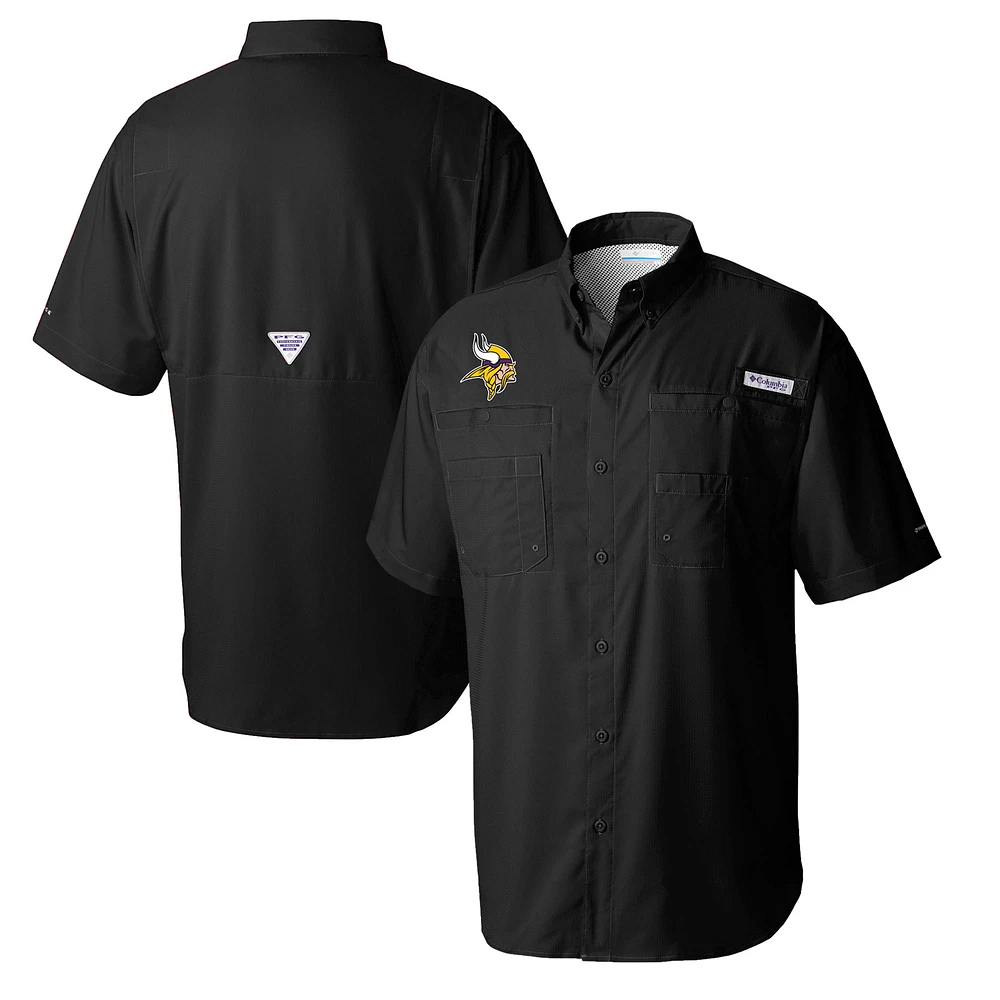 Men's Columbia Minnesota Vikings Tamiami Omni-Shade Button-Down Shirt