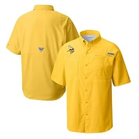 Men's Columbia Gold Minnesota Vikings Tamiami Omni-Shade Button-Down Shirt