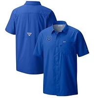 Men's Columbia  Royal Indianapolis Colts Slack Tide Omni-Wick Button-Up Camp Shirt
