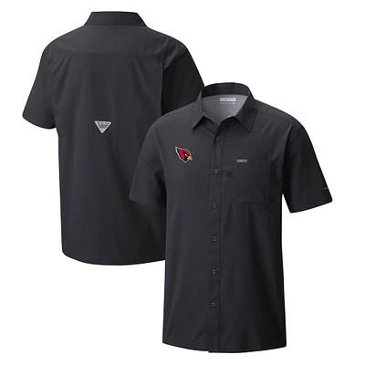 Men's Columbia  Black Arizona Cardinals Slack Tide Omni-Wick Button-Up Camp Shirt