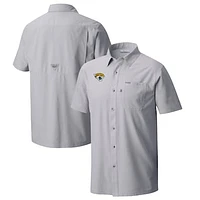 Men's Columbia  Gray Jacksonville Jaguars Slack Tide Omni-Wick Button-Up Camp Shirt