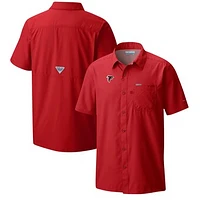 Men's Columbia  Red Atlanta Falcons Slack Tide Omni-Wick Button-Up Camp Shirt