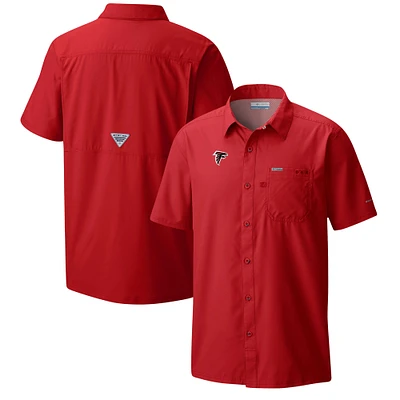 Men's Columbia  Red Atlanta Falcons Slack Tide Omni-Wick Button-Up Camp Shirt