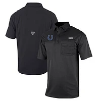Men's Columbia  Black Indianapolis Colts Omni-Wick Flycaster Pocket Polo