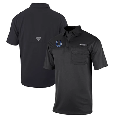 Men's Columbia  Black Indianapolis Colts Omni-Wick Flycaster Pocket Polo