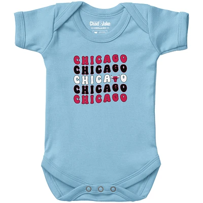 Newborn & Infant Chad Jake  Light Blue Chicago Bulls Groovy Bodysuit