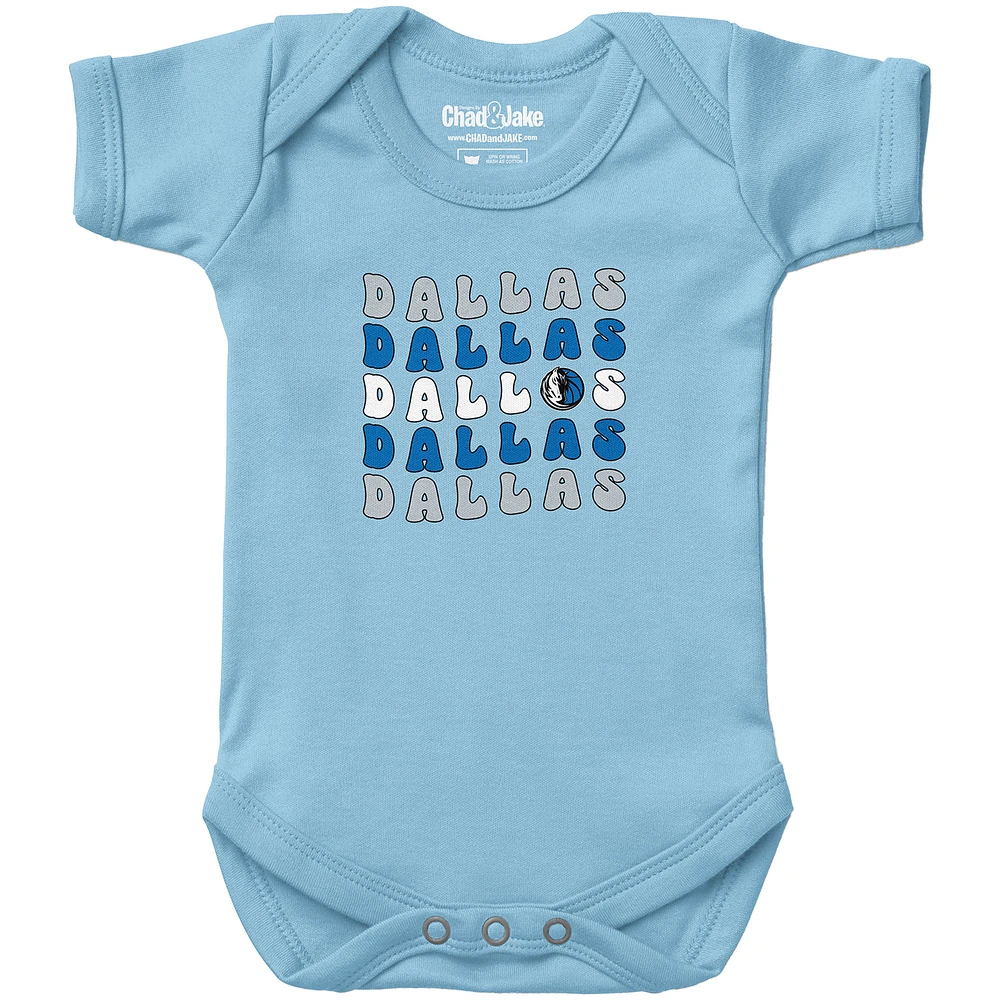 Newborn & Infant Chad Jake Light Blue Dallas Mavericks Groovy Bodysuit