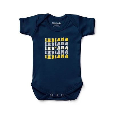Newborn & Infant Chad Jake  Navy Indiana Pacers Groovy Bodysuit