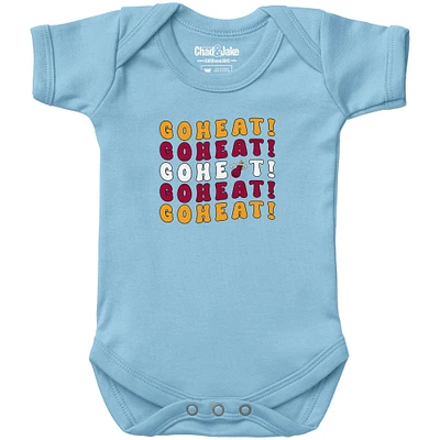 Newborn & Infant Chad Jake  Light Blue Miami Heat Groovy Bodysuit