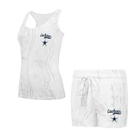 Women's Concepts Sport Dallas Cowboys Quartz Hacci Knit Tank Top & Shorts Sleep Set