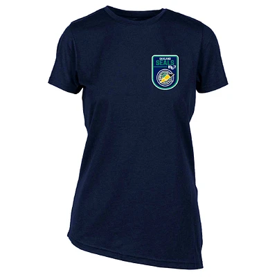 Women's Levelwear Navy Oakland Seals Throwback Retro Birch T-Shirt