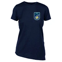 Women's Levelwear Navy Oakland Seals Throwback Retro Birch T-Shirt