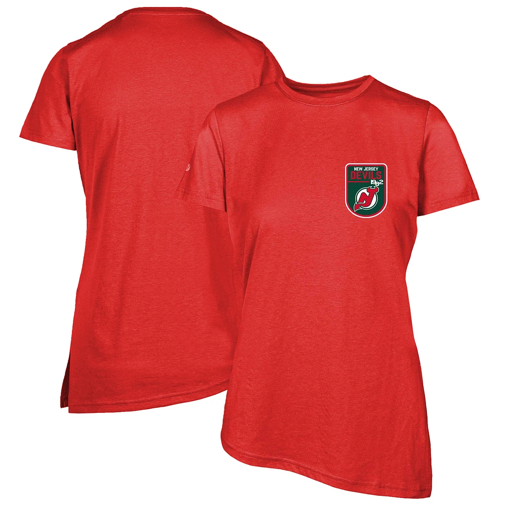 Women's Levelwear Red New Jersey Devils Retro Birch T-Shirt