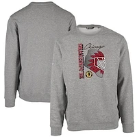 Men's Levelwear Heather Gray Chicago Blackhawks Retro Zane Netminder Sweatshirt
