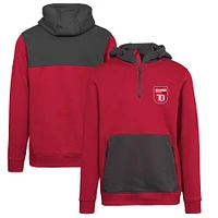 Men's Levelwear Red Detroit Wings Retro Chicane Quarter-Zip Pullover Hoodie