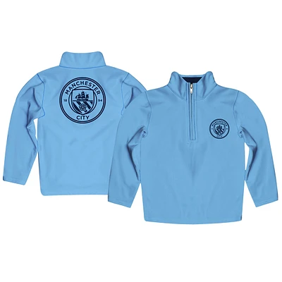 Toddler Vive La Fete Sky Blue Manchester City Quarter-Zip Pullover Top