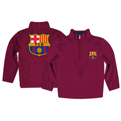 Toddler Vive La Fete Maroon Barcelona Performance Quarter-Zip Pullover Top