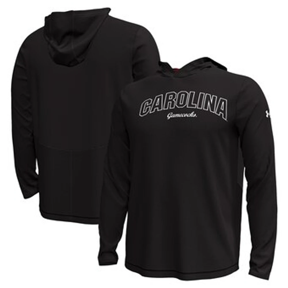 Men's Under Armour Black South Carolina Gamecocks Sideline Knockout Hoodie Long Sleeve T-Shirt