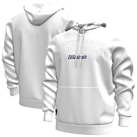 Men's Under Armour White Northwestern Wildcats 2024 Sideline Essential Fleece Pullover Hoodie