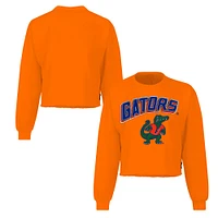 Women's Spirit Jersey Orange Florida Gators Slouchy Cropped Long Sleeve T-Shirt