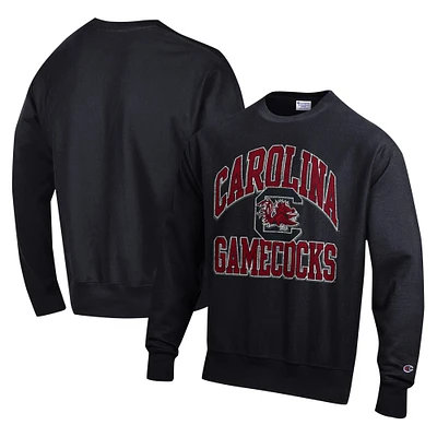 Men's Champion Black South Carolina Gamecocks Vault Late Night Reverse Weave Pullover Sweatshirt