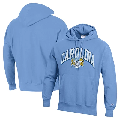 Men's Champion Carolina Blue North Tar Heels Vault Late Night Reverse Weave Pullover Hoodie