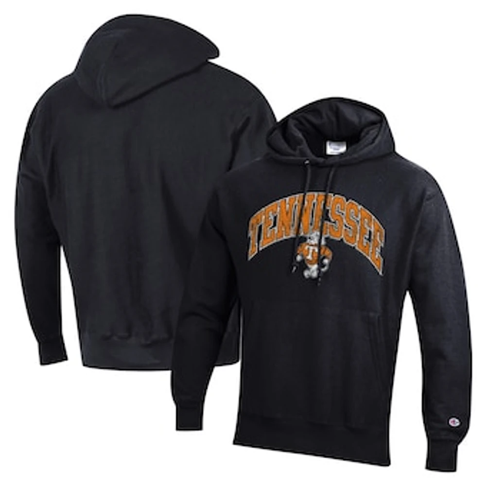 Men's Champion Black Tennessee Volunteers Vault Late Night Reverse Weave Pullover Hoodie