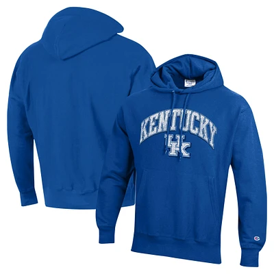 Men's Champion Royal Kentucky Wildcats Vault Late Night Reverse Weave Pullover Hoodie