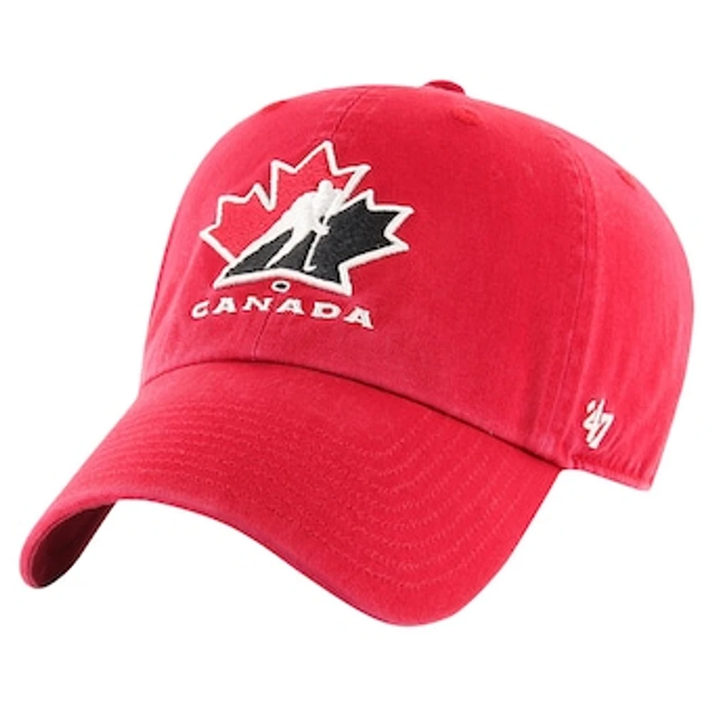 Men's '47 Red Hockey Canada Clean Up Adjustable Hat