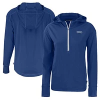 Women's Cutter & Buck Montana State Bobcats Vault Daybreak Eco Recycled Half-Zip Hoodie