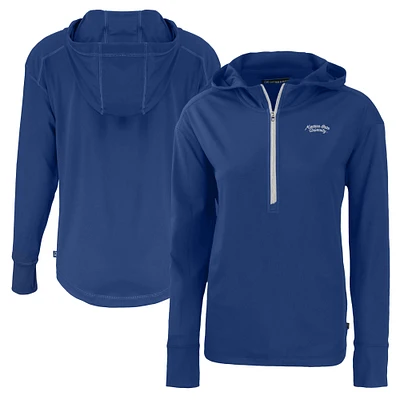 Women's Cutter & Buck Montana State Bobcats Vault Daybreak Eco Recycled Half-Zip Hoodie