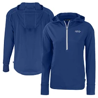 Women's Cutter & Buck Montana State Bobcats Vault Daybreak Eco Recycled Half-Zip Hoodie