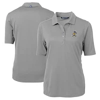 Women's Cutter & Buck Gray ETSU Buccaneers Vault DryTec Virtue Eco Pique Recycled Polo