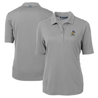Women's Cutter & Buck Gray ETSU Buccaneers Vault DryTec Virtue Eco Pique Recycled Polo