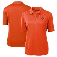 Women's Cutter & Buck Orange Syracuse Vault DryTec Virtue Eco Pique Recycled Polo