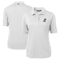 Women's Cutter & Buck White ETSU Buccaneers Vault DryTec Virtue Eco Pique Recycled Polo