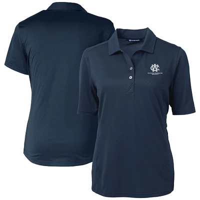 Women's Cutter & Buck Navy George Washington University Vault DryTec Virtue Eco Pique Recycled Polo