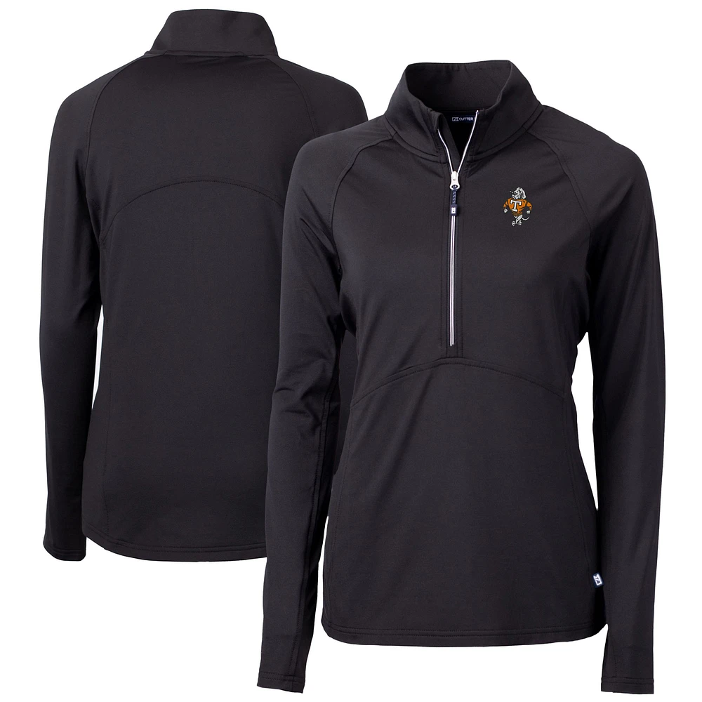 Women's Cutter & Buck Tennessee Volunteers Vault DryTec Adapt Eco Knit Stretch Recycled Raglan Half-Zip Top