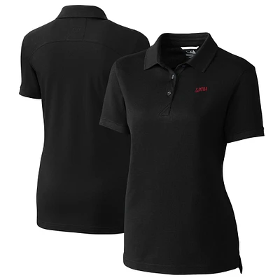 Women's Cutter & Buck SMU Mustangs Vault DryTec Advantage Tri-Blend Pique Womens Polo