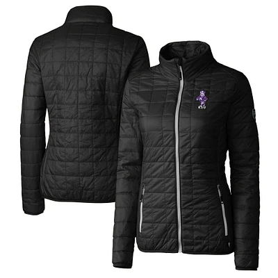 Women's Cutter & Buck Kansas State Wildcats Vault Rainier PrimaLoft Eco Insulated Full-Zip Puffer Jacket