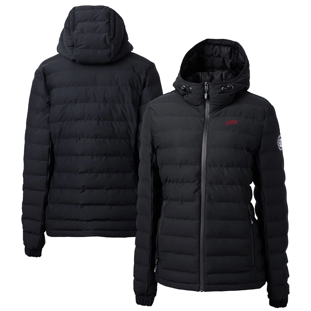 Women's Cutter & Buck SMU Mustangs Vault Mission Ridge Repreve Eco Insulated Long Puffer Jacket