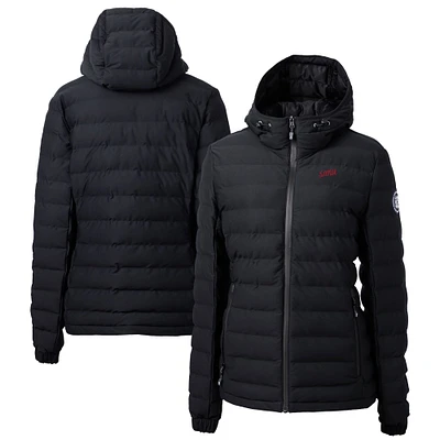 Women's Cutter & Buck SMU Mustangs Vault Mission Ridge Repreve Eco Insulated Long Puffer Jacket