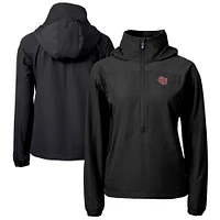 Women's Cutter & Buck Oklahoma Sooners Vault Charter Eco Recycled Half-Zip Anorak Jacket