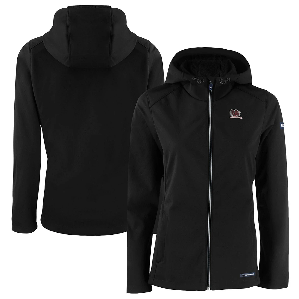 Women's Cutter & Buck South Carolina Gamecocks Evoke Eco Softshell Recycled Full-Zip Hooded Jacket